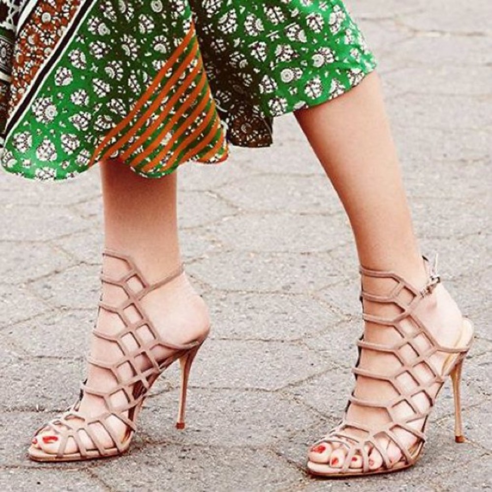 Schutz Juliana Nude Caged Heel
